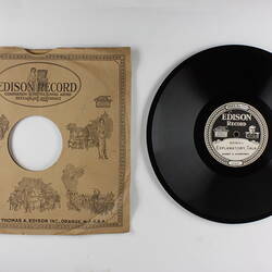 Disc Recording - Edison, Double-Sided, 'Explanatory Talk' & 'Ave Maria',1924-1929