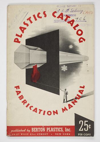 Front cover with illustration and printed text.