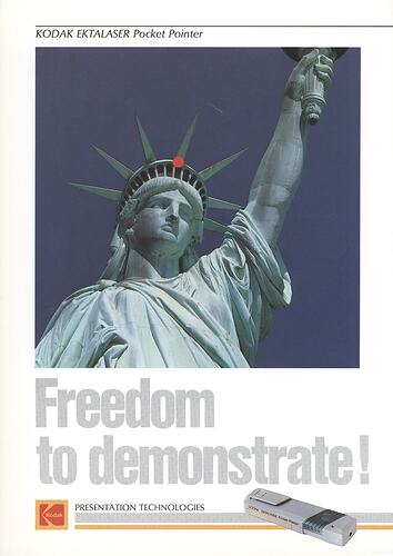 Printed page with photograph of Statue of Liberty.