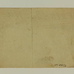 Blank back of printed and hand-written receipt.