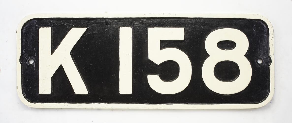 Locomotive Number Plate - Victorian Railways, K Class