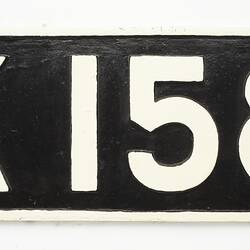 Locomotive Number Plate - Victorian Railways, K Class, 1922-1945