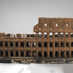 Model of cork colosseum.