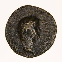 Coin - Semis, Emperor Nero, Ancient Roman Empire, circa 64 AD - Obverse
