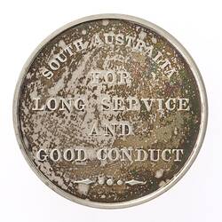 Medal - South Australia Long Service & Good Conduct Medal, Specimen, Queen Victoria, South Australia, Australia, 1895-1901 - Reverse