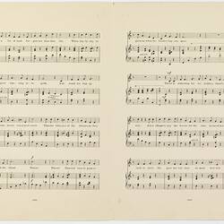 Double page printed music sheet. Page 4 and 5.