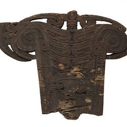 Canoe washboard. Trobriand Islands, Massim, Milne Bay Province, Papua ...