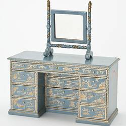 Dressing Table - Blue Bedroom, Dolls' House, 'Pendle Hall', 1940s