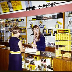 Slide - Kodak Australasia Pty Ltd, Retail Shop Counter, Rockhampton, Apr 1970