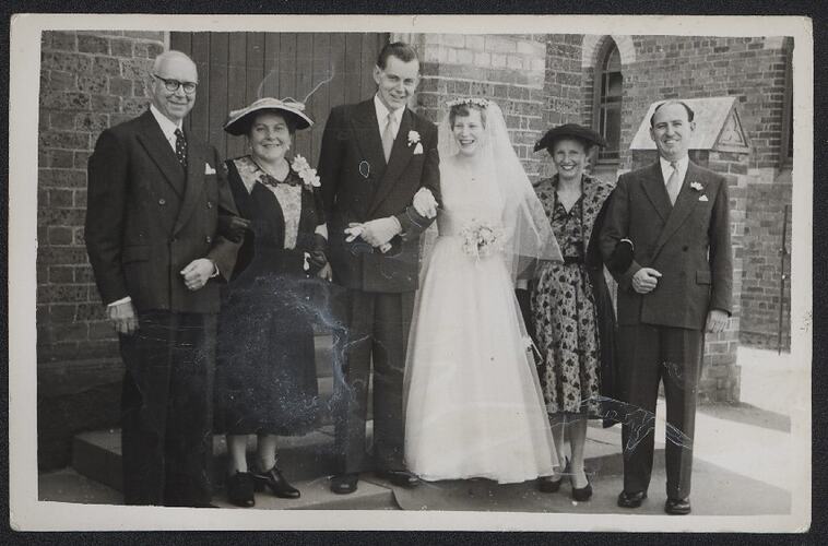 Photograph - Sheila and Eric Philpott Wedding, Melbourne, Australia, 22  Jan 1955