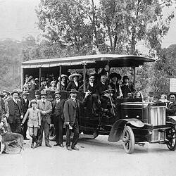 Negative - Withers Pioneer Tourist Bus, Blue Mountains, New South Wales, 1916