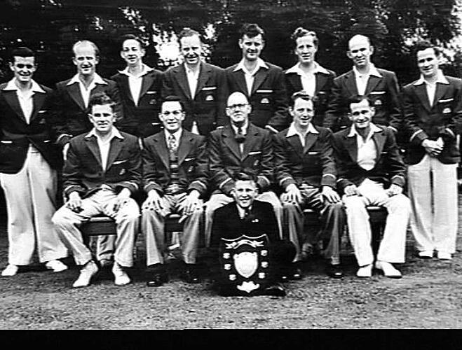 Photograph - H.V McKay Massey Harris, Sunshine Harvesters Cricket Team, Sunshine, Victoria, Dec 1949.