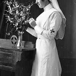 Negative - Woman in Voluntary Aid Detachment Uniform, Nareen, Victoria, circa 1914-1918