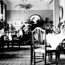Negative - Wattle Restaurant Dining Room, Melbourne, Victoria, 1916