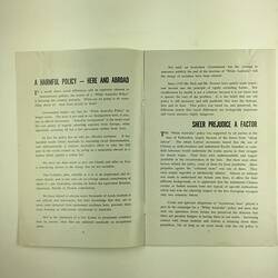 HT 56083, Pamphlet - 'Why Does White Australia Matter?', Victorian Association for Immigration Reform, Melbourne, circa 1968 (MIGRATION), Document, Registered