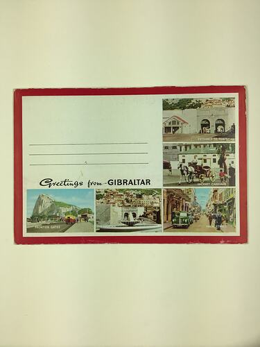 HT 54752, Postcard Envelope - Greetings from the Rock, Gibraltar, 1967 (MIGRATION), Document, Registered