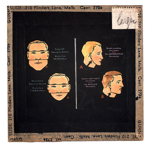 Lantern Slide - Universal Opportunity League, Two Heads, Two Faces