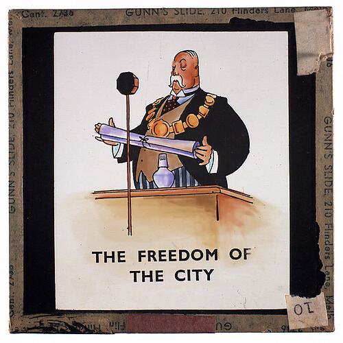 Lantern Slide - Universal Opportunity League, 'The Freedom of the City'