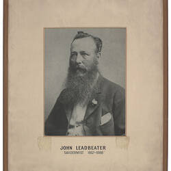 Photograph - John Leadbeater, National Museum Taxidermist, Framed, 1858