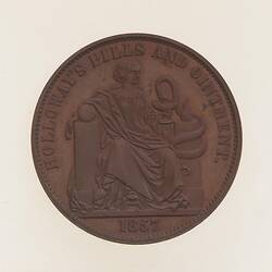 Holloway's Pill's and Ointment token from 1857.
