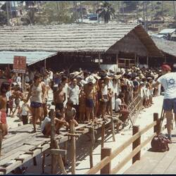 Digital Crew - Television Crew Visiting Vietnamese Refugee Camp, Pulau Tengah, Johore, Malaysia, 1978-1979