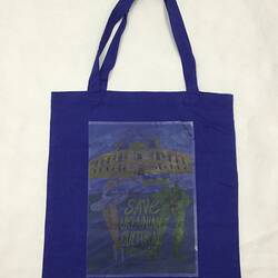 Bag - Blue Cotton, 'Save Ukrainian Cultural Heritage' Print, Natalie Senjov-Makohon, Melbourne, circa 2022