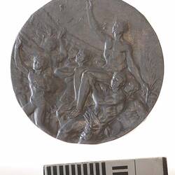 Medal  - Olympic Prize, Trial Reverse, Melbourne Olympic Committee, Victoria, Australia, 1956