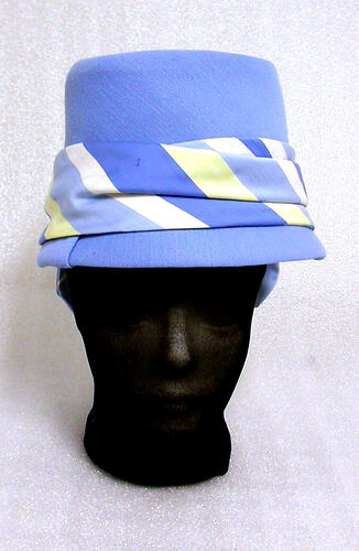 Hat - Light Blue with Striped Band