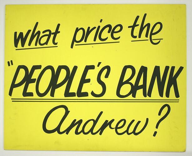 Placard - Commonwealth Bank