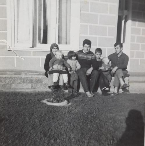 Digital Photograph - Extended Family & Friend, New House, Yarraville, 1965