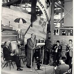 Photograph - Premier Bolte Speaking at the Official Opening of the Sunshine Foundry, Sunshine, Victoria, 1967