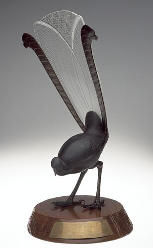 Statuette of a superb lyrebird