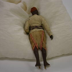 Indian Figure - Man Wearing Orange Turban, Clay, circa 1866