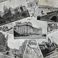 Postcard - Exhibition Building & Views of Melbourne, Galleon Press, Melbourne, circa 1905