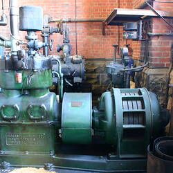 Air Compressor - Ingersoll Rand Vertical Twin-Cylinder, Imperial Type 20, South Engine Room, Spotswood Sewerage Pumping Station, Victoria, circa 1928