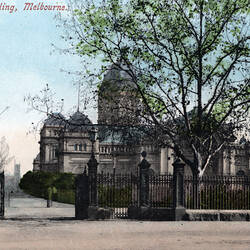 Postcard - Eastern Facade, Exhibition Building, Melbourne, circa 1910