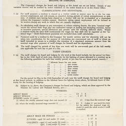 Form - Application for Board and Lodging at Brooklyn Hostel, 1957