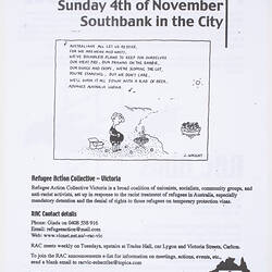 Leaflet - National Day of Action for Refugees, Refugee Action Collective, 2002