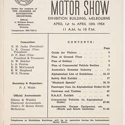 Catalogue - International Motor Show 1954