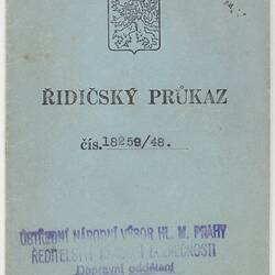 Driver's Licence - Bretislav Lukes, Czechoslovakia