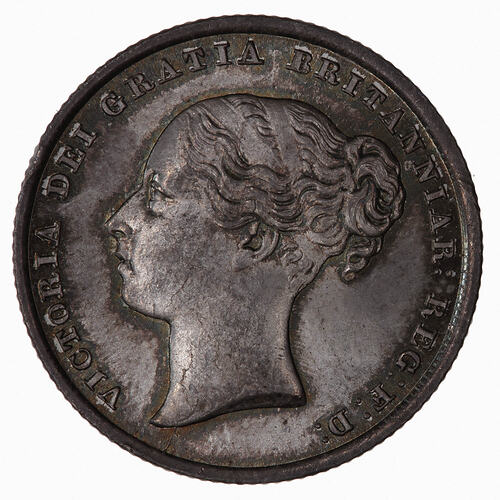 Coin - Shilling, Queen Victoria Great Britain, 1846 (Obverse)