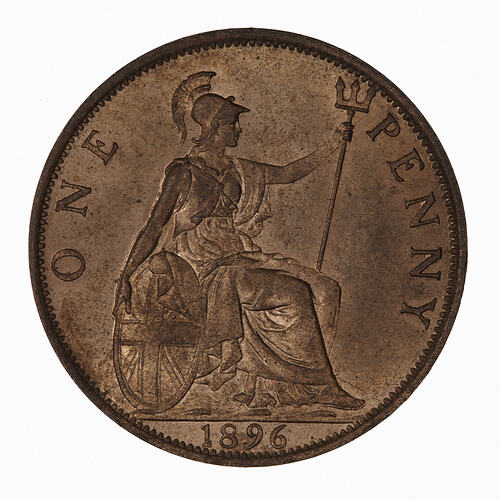 Coin - Penny, Queen Victoria, Great Britain, 1896 (Reverse)