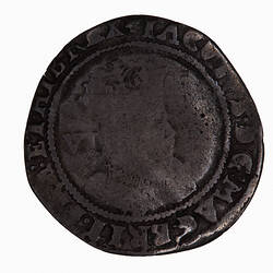 Coin - Sixpence, James I, England, Great Britain, 1605 (Obverse)
