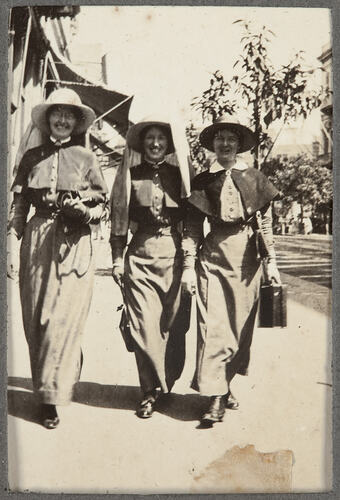Digital Image - World War I, Three Nurses, Egypt, 1915-1917