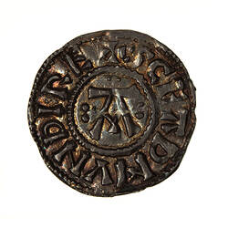 Coin, round, at the centre, within a line circle, A; text around, SC EADMVNDI REX.