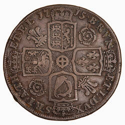 Coin - Halfcrown, George I, Great Britain, 1715 (Reverse)