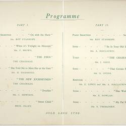 Souvenir Programme - Thomas De La Rue & Co., Annual Dinner, 1927