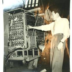 Photograph - Delivery of New Computer by Crane Through Window, 1950s