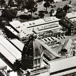 Photograph - Aerial View of the Exhibition Building from South East, Melbourne, 1962