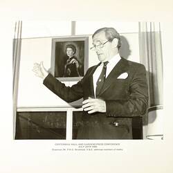 Photograph - Centennial Hall and Gardens Press Conference, Exhibition Building, 28 July 1980